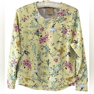 Elie Tahari Long Sleeve Pullover Floral Sweatshirt Size Small